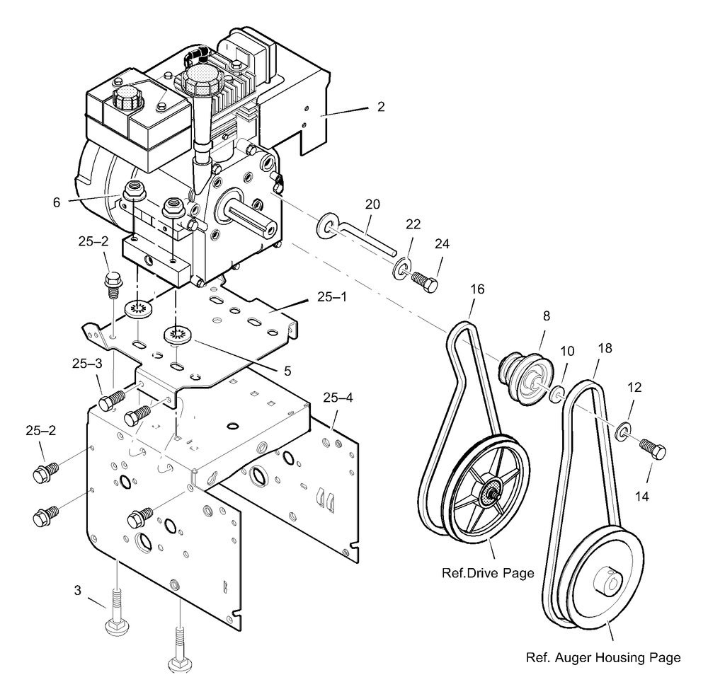 Engine Diagram and Parts List for 627804X89D 2002 Briggs and Stratton Snow Blower